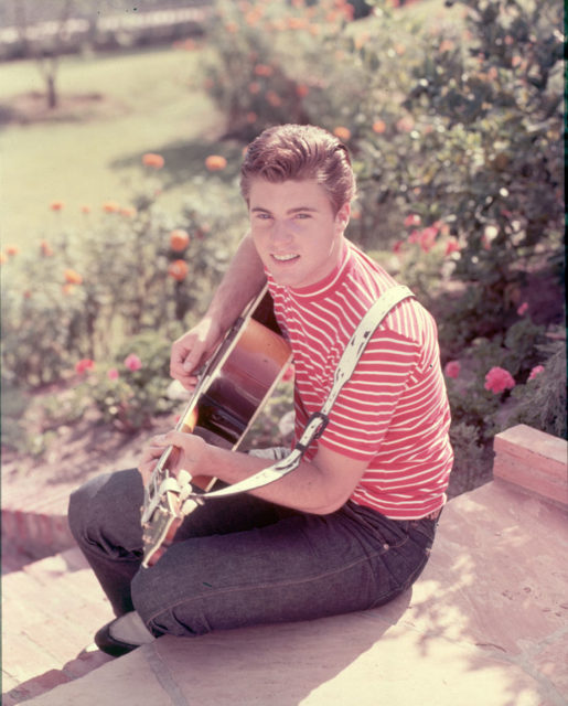 Picture of Ricky Nelson playing guitar