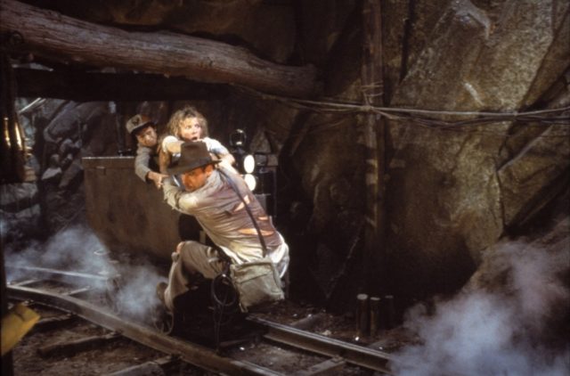 mine cart scene from Indiana Jones and the Temple of Doom