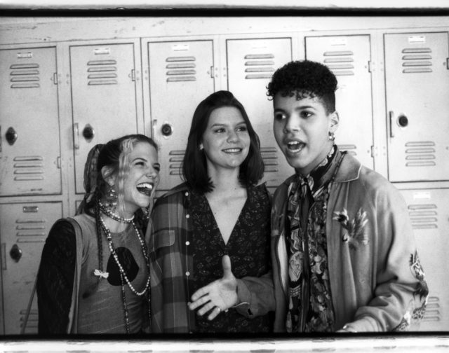 the cast in a locker room