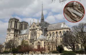 Exterior of the Notre Dame + Lead sarcophagus
