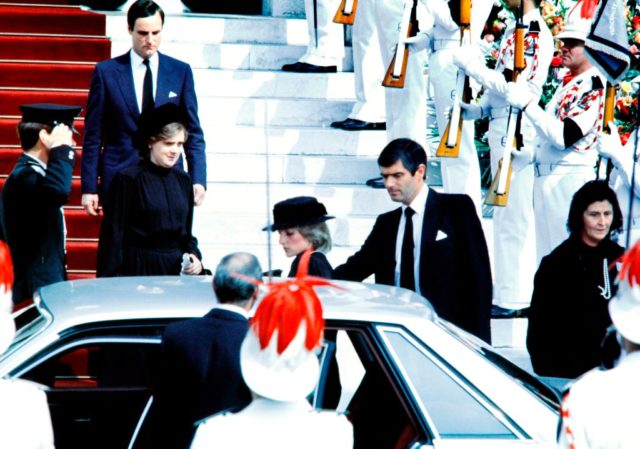 Princess Diana at Grace Kelly's funeral 