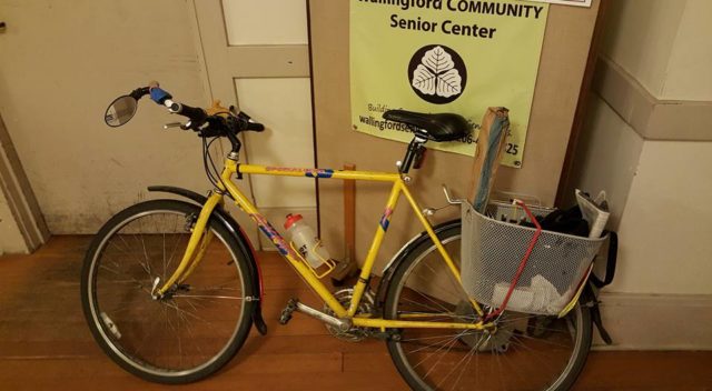 Vintage yellow bicycle 