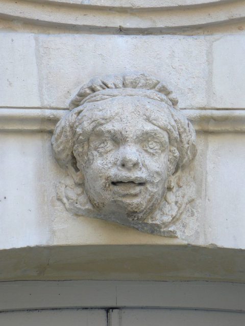 The stone face supposed to be Catherine Bellier