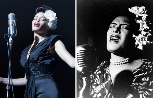 Andra Day as Billie Holiday and Billie Holiday 