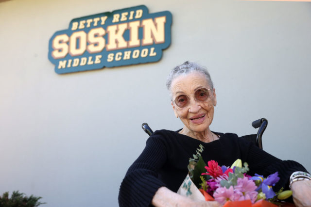 Betty Soskin at the Betty Reid Soskin Middle School