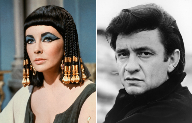 Elizabeth Taylor in 'Cleopatra' + Johnny Cash