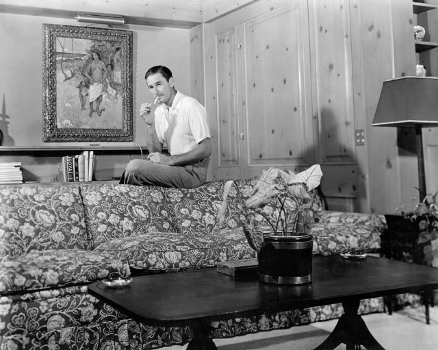 Errol Flynn at home 