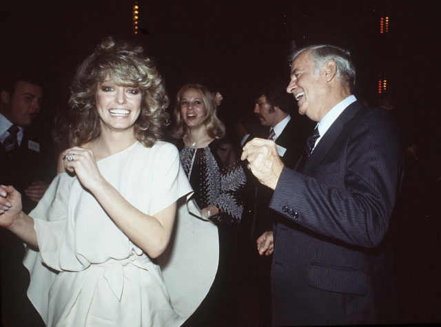 Farrah Fawcett dancing with her father