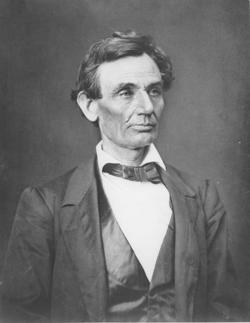 young Abraham Lincoln without a beard, circa 1860