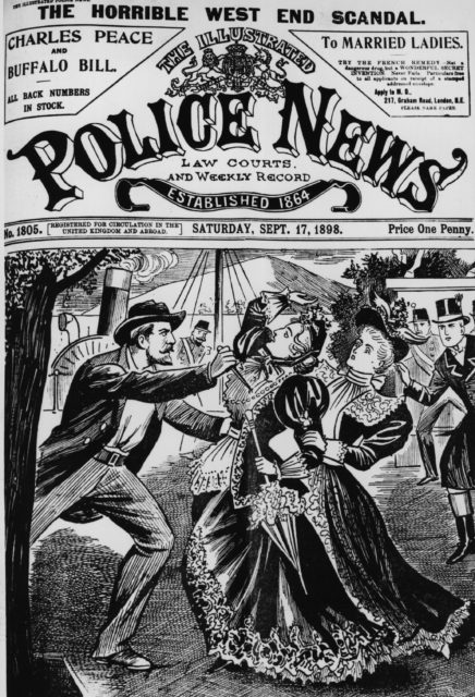 News print of assassination of Empress Elisabeth