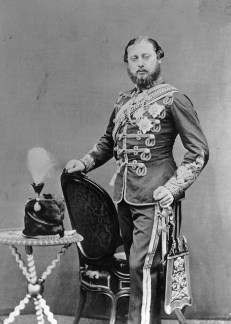 King Edward stands in his military uniform in this 1985 photograph