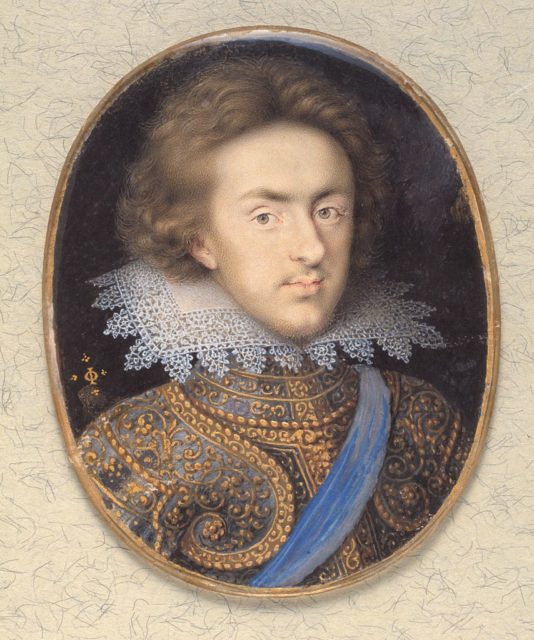 Henry, Prince of Wales posed in a ruffled shirt