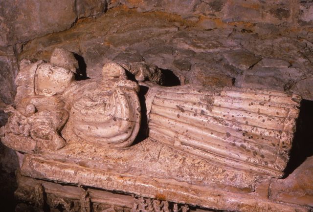 A stone effigy of Edward rests in a church