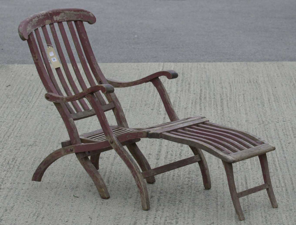 Wooden deck chair