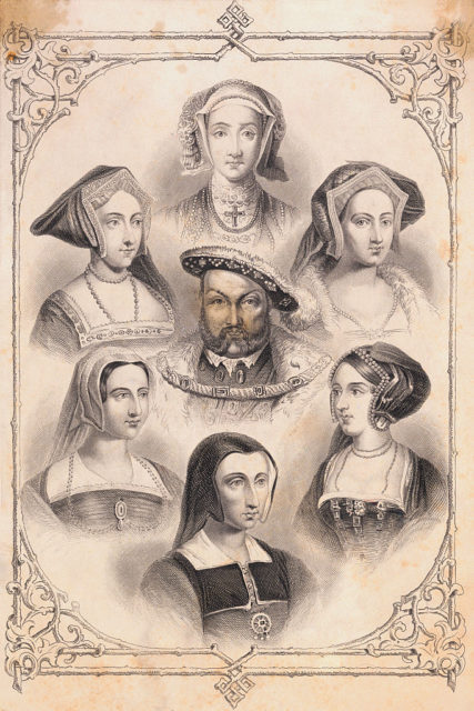 Henry VIII Surrounded by His six wives 