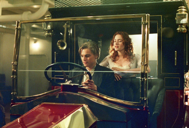 Kate Winslet and Leonardo DiCaprio in the Renault Type CB Coupé De Ville 