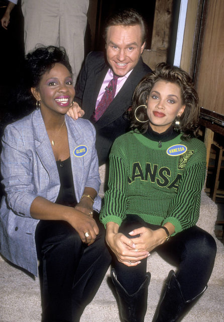 Gladys Knight, Ray Combs, and Vanessa Williams backstage at the taping of Family Feud 