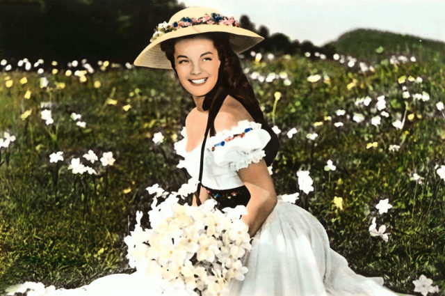 Still of Romy Schneider as Empress Elisabeth from movie "Sissi"