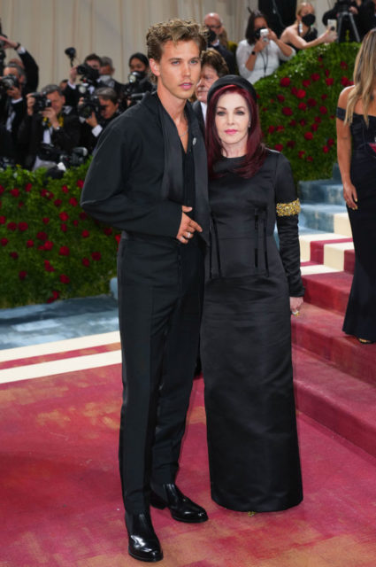 Austin Butler and Priscilla Presley at the 2022 Met Gala 