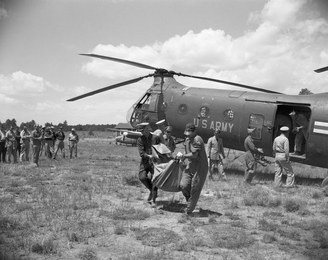 Remains being removed from the UA crash site 