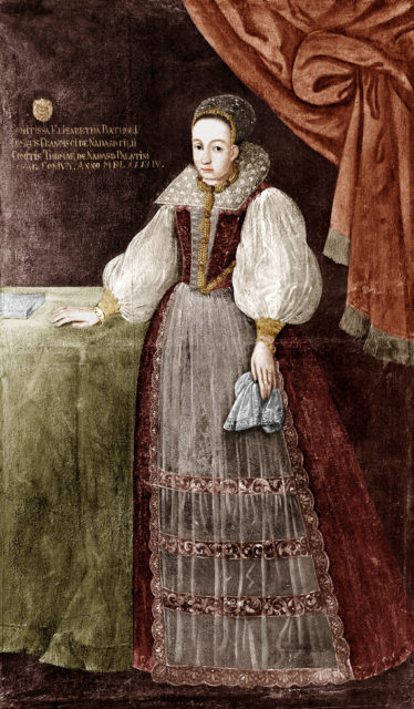17th century portrait of Countess Elizabeth Bathory. 