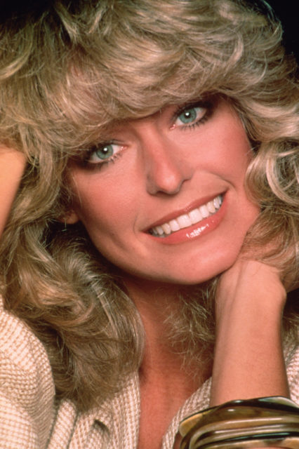 Close-up portrait of Farrah Fawcett