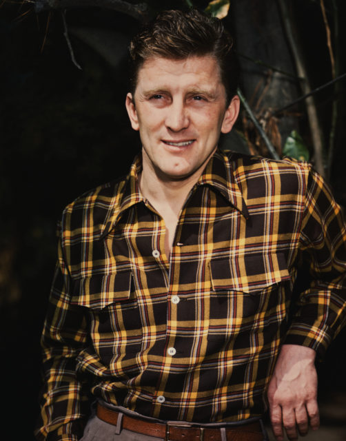 Kirk Douglas in yellow plaid