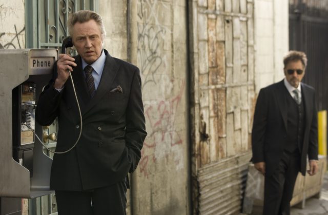 Still of Christopher Walken at a phone booth from the movie Stand Up Guys