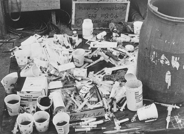 Syringes and cups filled with fruit punch found at Jonestown 