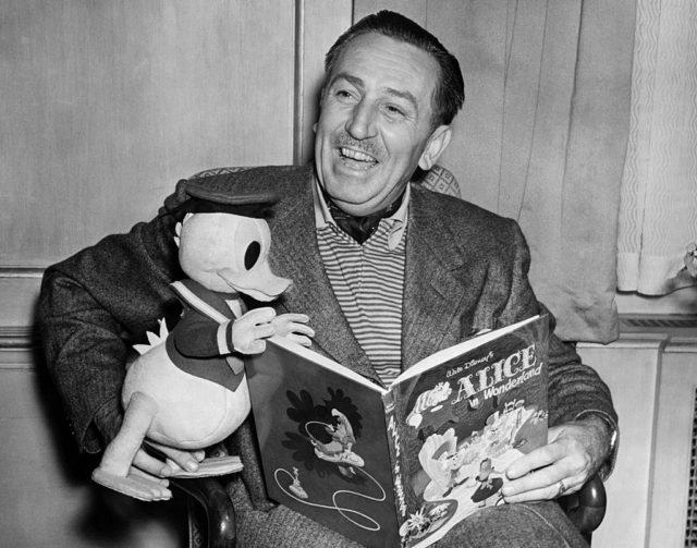 Walt Disney reading Alice in Wonderland 