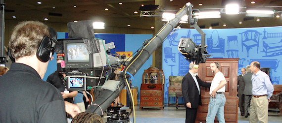 picture of behind the scenes at the Antiques Roadshow