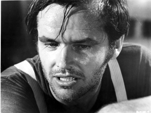 Close up of Jack Nicholson sweating