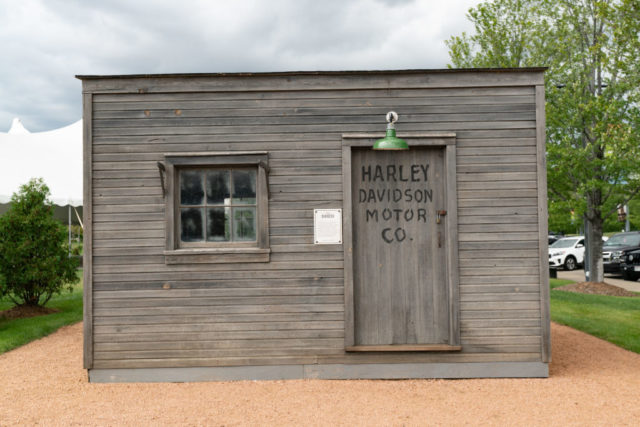 The small wooden shack where Harley Davidson Motor Co. first began.