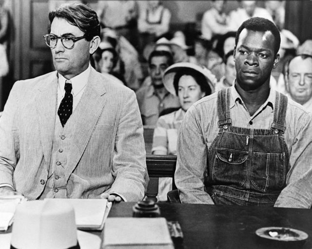 Gregory Peck (Atticus Finch) and Brock Peters (Tom Robinson) in 1962 film adaptation