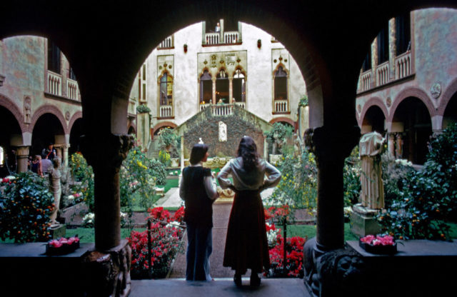 The courtyard garden at the Isabella Stewart Gardner Museum.