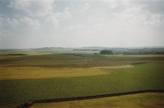 The site of the Battle of Waterloo seen in 1960
