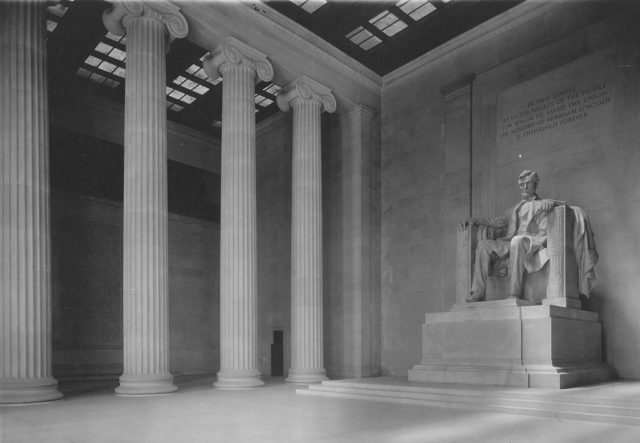 Interior view of the Lincoln Memorial