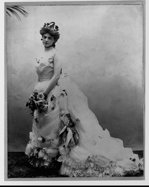 Portrait of Ethel Barrymore in a Victorian gown