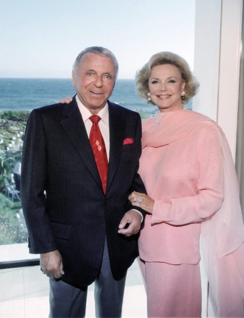 Frank and Barbara Sinatra pose for a photo