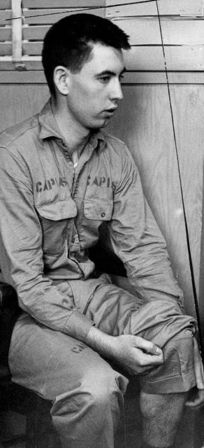 John Gilbert "Jack" Graham sitting in his prison uniform