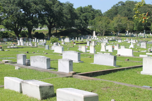 Overvie of part of the Natchez Cemetery