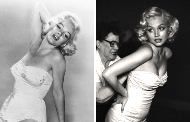 Marilyn Monroe and Ana de Armas as Marilyn Monroe