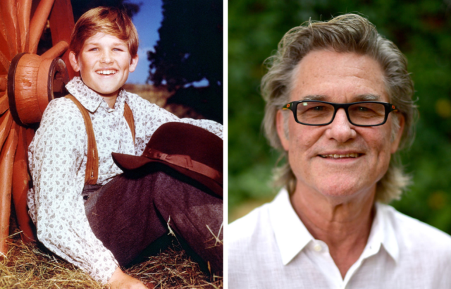 Portraits of Kurt Russell in 1963 and 2018