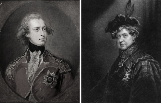 George IV in 1781 and 1820