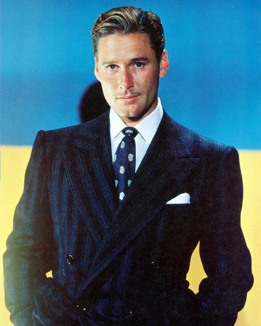 Errol Flynn in a studio portrait