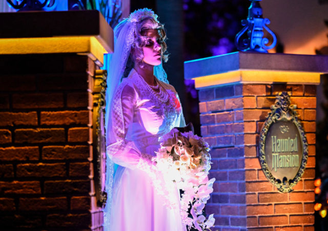 A ghostly bride from Disney's Haunted Mansion ride