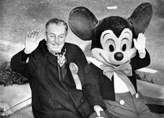 Walt Disney on parade float