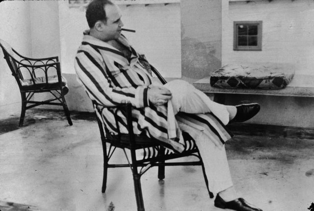 Al Capone sitting