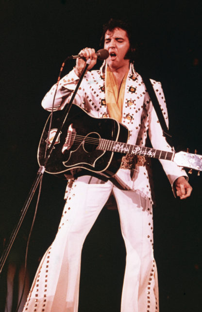 Elvis Presley performing