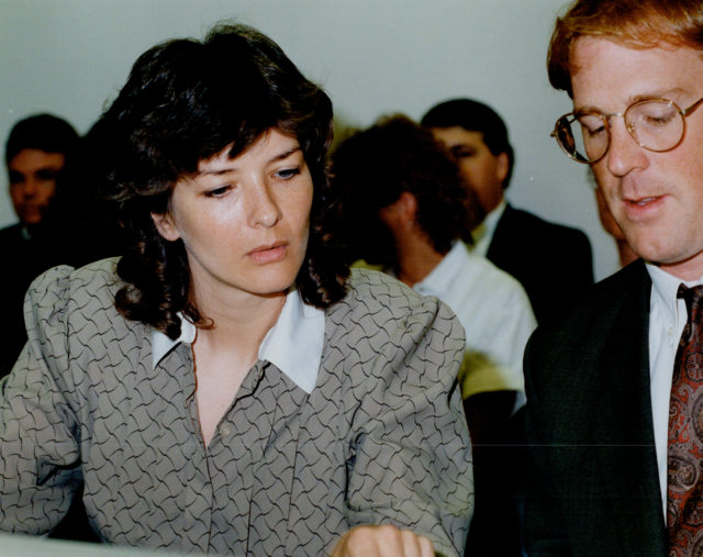 Laurie Bembenek beside her lawyer
